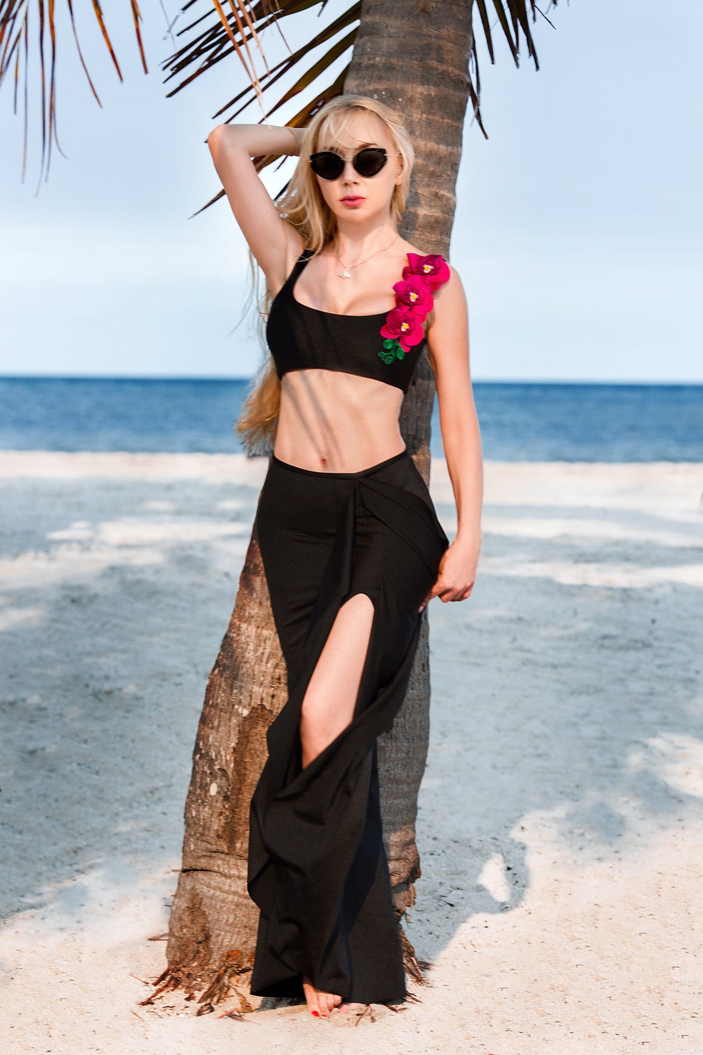 skirt Copy of Arcellia Fucsia Skirt 2023 Nikoza Swimwear Arcellia Fucsia Black Skirt Cover-Up Olga Nikoza Swimwear