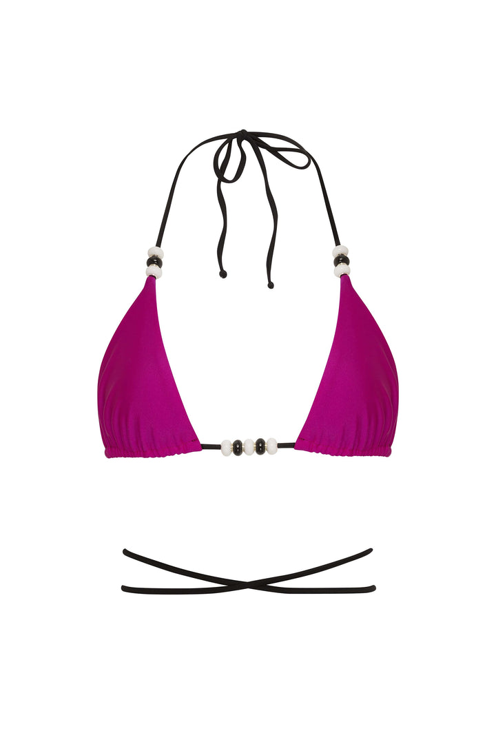 bikini Copy of Cattleya Bottom 2023 Cattleya Fuchsia/Black Reversible Tie Side Bikini Bottom Olga Nikoza Swimwear