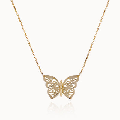 Necklace gold 18k Rose Gold Papillon Butterfly Women's Necklace Jewelry 2022 18k Rose Gold Papillon Butterfly Necklace Women's Jewelry Olga Nikoza Swimwear