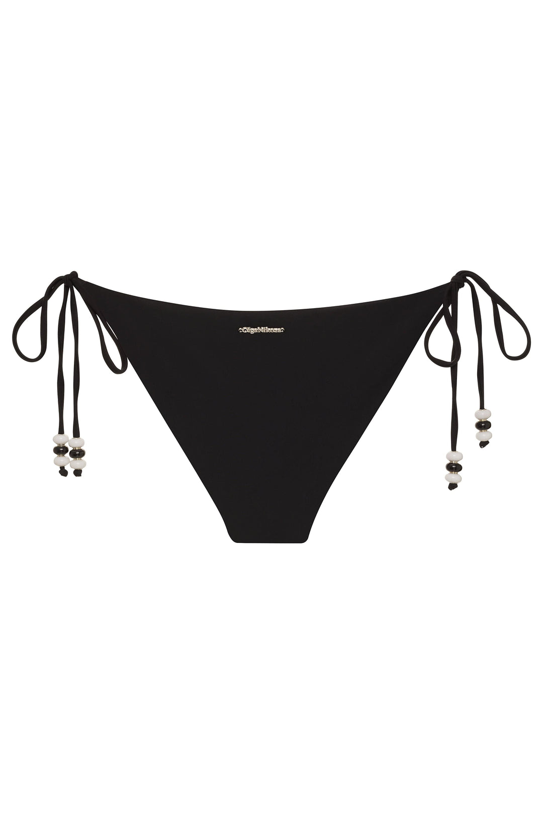 Lycaste Fuchsia w/ Embroidered Orchid Tie Side Bikini Bottom 2022 Nikoza Swimwear Lycaste Fuchsia Designer Tie Side Bikini Bottom Olga Nikoza Swimwear