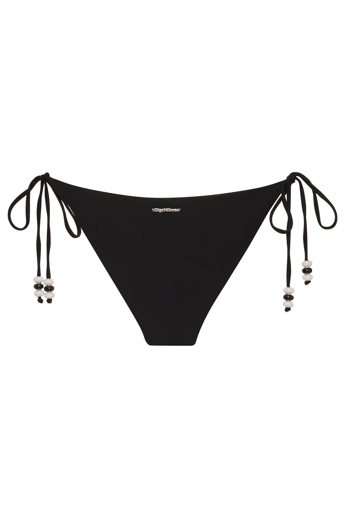 Lycaste Fuchsia w/ Embroidered Orchid Tie Side Bikini Bottom 2022 Nikoza Swimwear Lycaste Fuchsia Designer Tie Side Bikini Bottom Olga Nikoza Swimwear