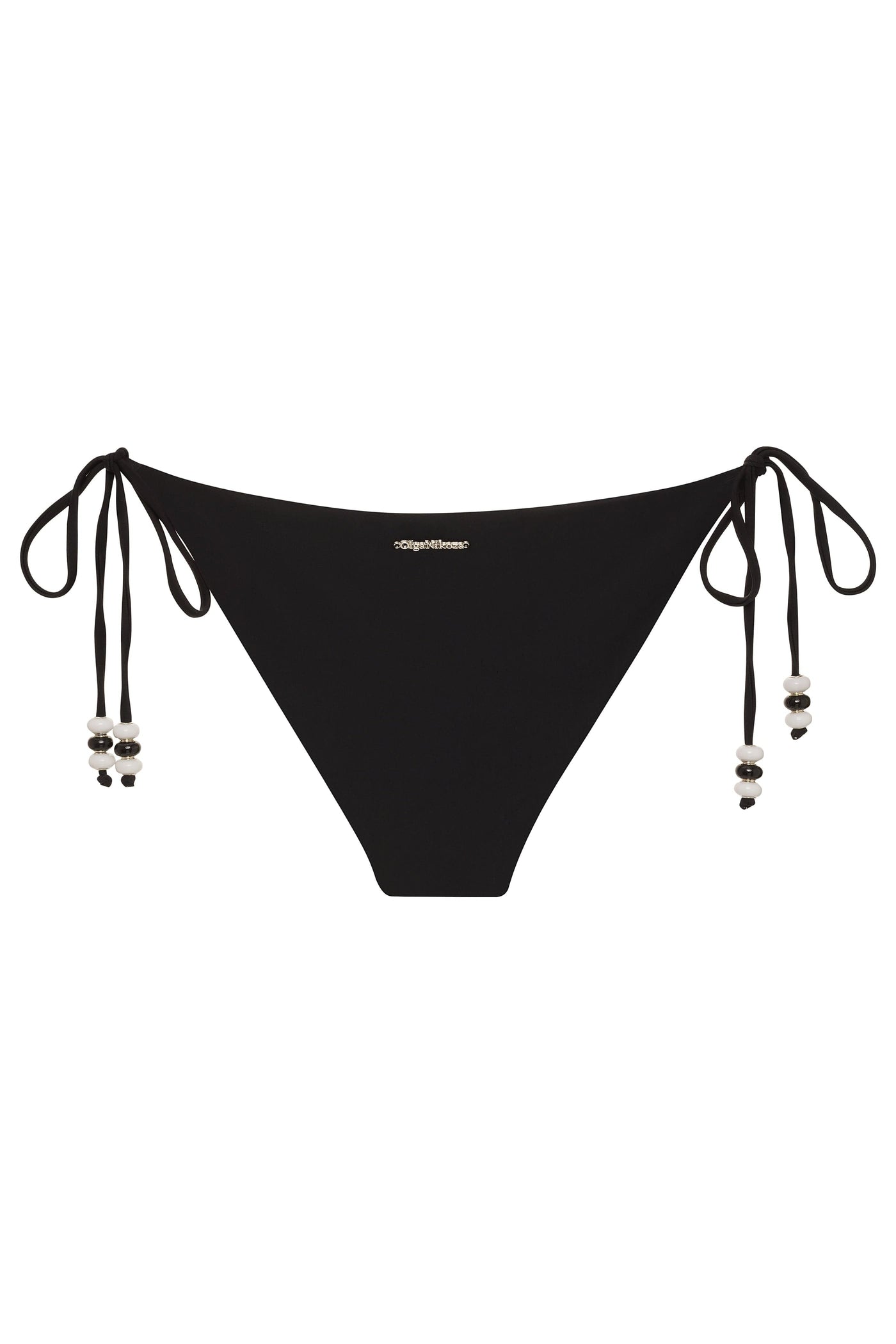 Lycaste Fuchsia w/ Embroidered Orchid Tie Side Bikini Bottom 2022 Nikoza Swimwear Lycaste Fuchsia Designer Tie Side Bikini Bottom Olga Nikoza Swimwear