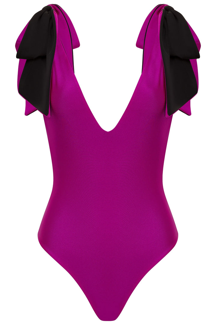pink-black-reversible / XS American Lady Black/Fuchsia Reversible One Piece Swimsuit 2022 Nikoza Swimwear American Lady Black Fuchsia One Piece Swimsuit Olga Nikoza Swimwear