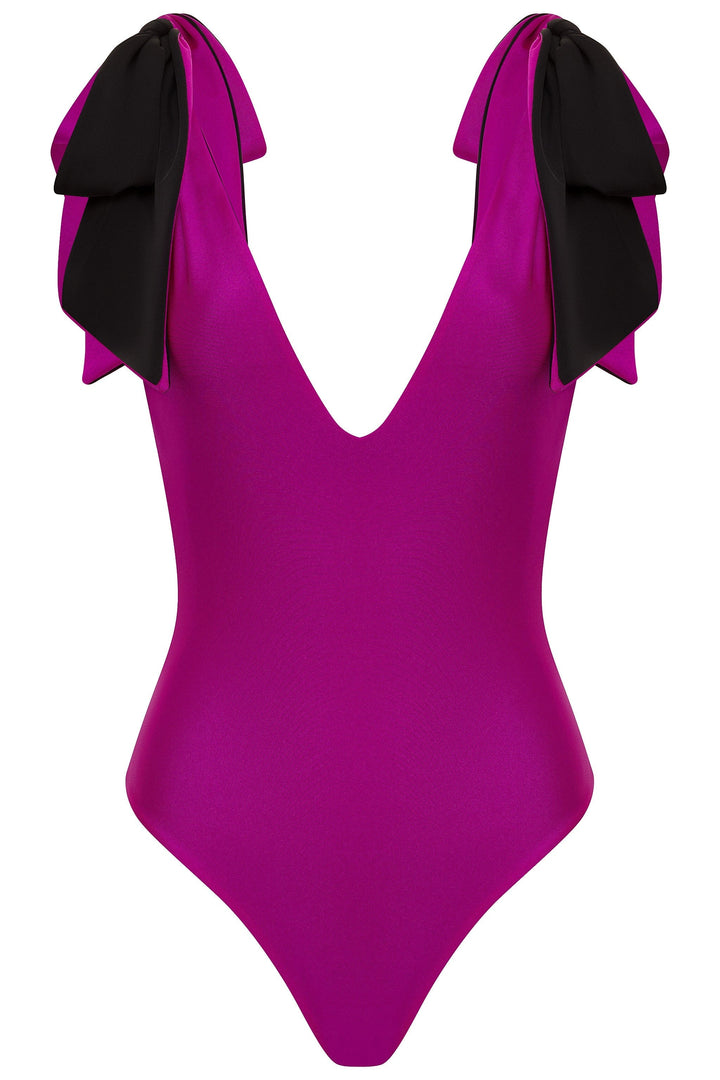 pink-black-reversible / XS American Lady Fuchsia/Black Reversible One Piece Swimsuit 2022 Nikoza Swimwear American Lady Fuchsia Black One Piece Swimsuit Olga Nikoza Swimwear