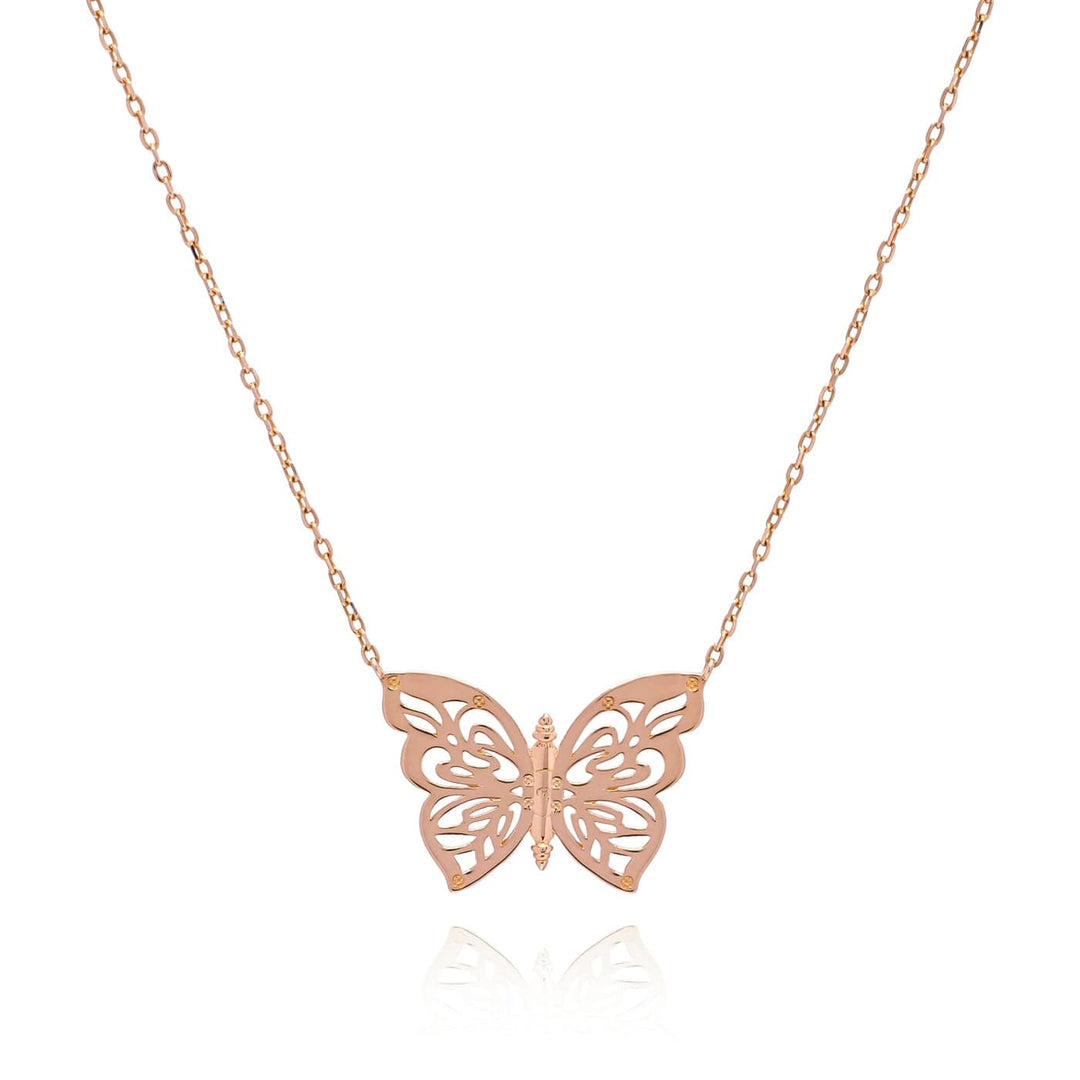 Necklace rose-gold 18k Rose Gold Papillon Butterfly Women's Necklace Jewelry 2022 18k Rose Gold Papillon Butterfly Necklace Women's Jewelry Olga Nikoza Swimwear