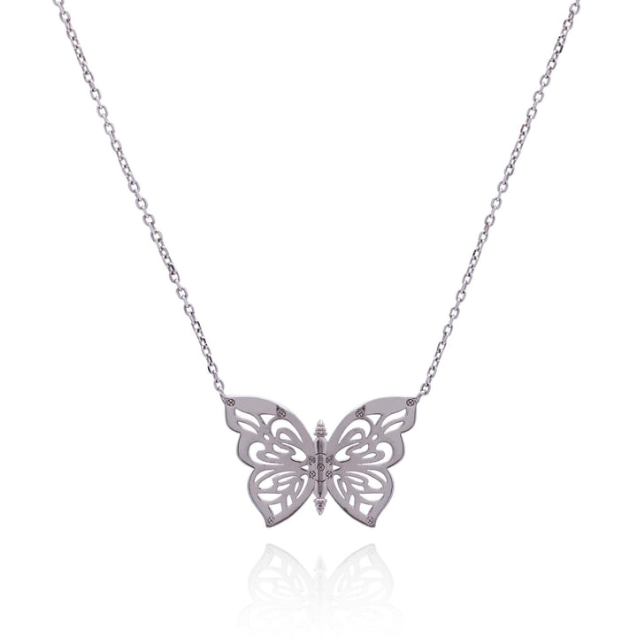 Necklace silver 18k Rose Gold Papillon Butterfly Women's Necklace Jewelry 2022 18k Rose Gold Papillon Butterfly Necklace Women's Jewelry Olga Nikoza Swimwear