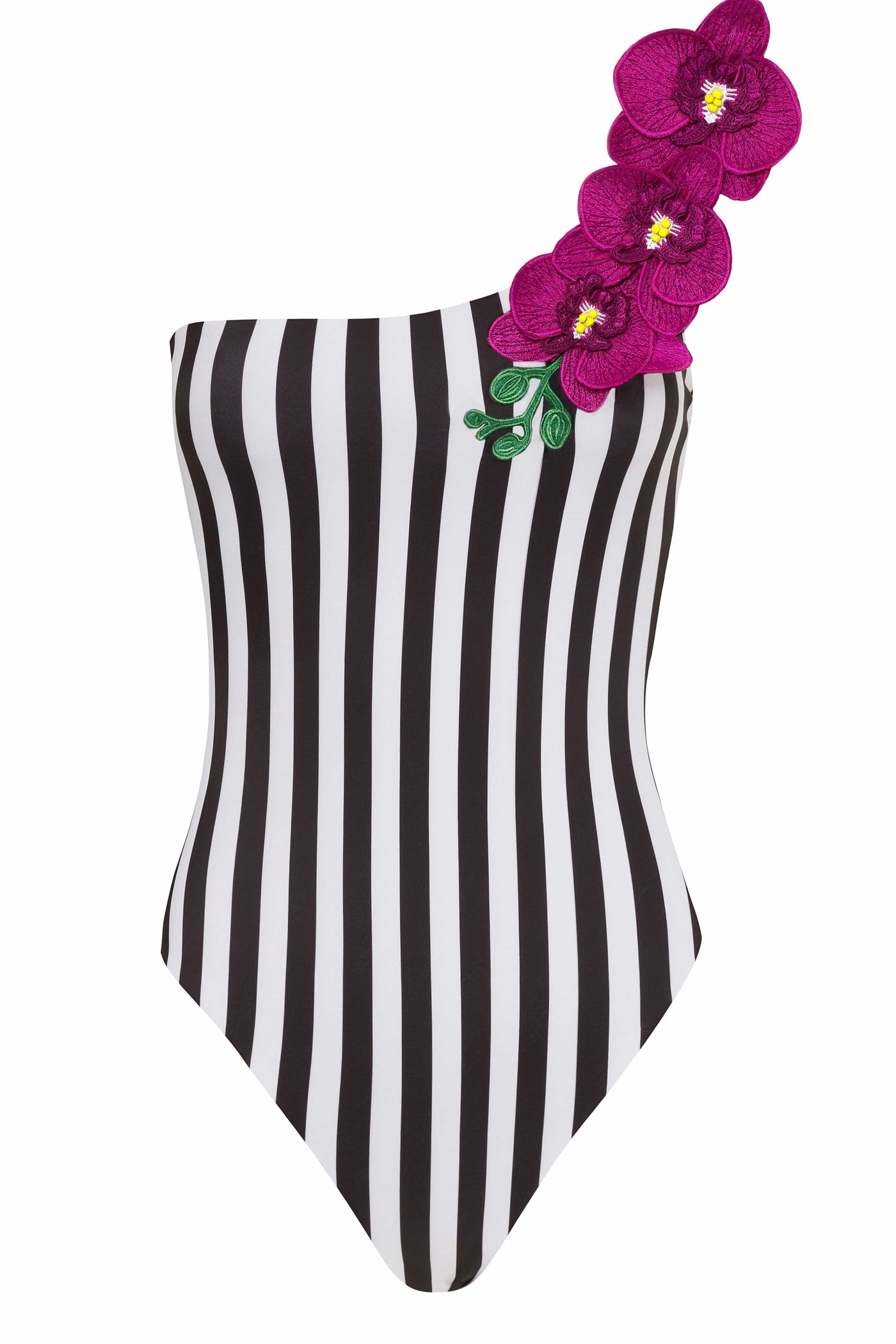 Swimwear Stripe / XS Vanda Black & White Stripe One Piece Swimsuit 2022 Nikoza Swimwear Vanda Black White Stripe One Piece Swimsuit Olga Nikoza Swimwear